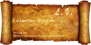 Leimeter Vivien névjegykártya